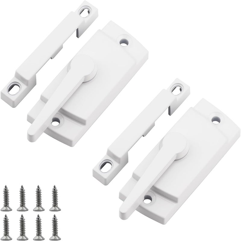 Aecsze Window Sash Locks, 2 PCS Window Latches Replacement, Window Locks for up and Down Windows, Replacement Window Locks for Vertical and Horizontal Sliding Windows - Image 1